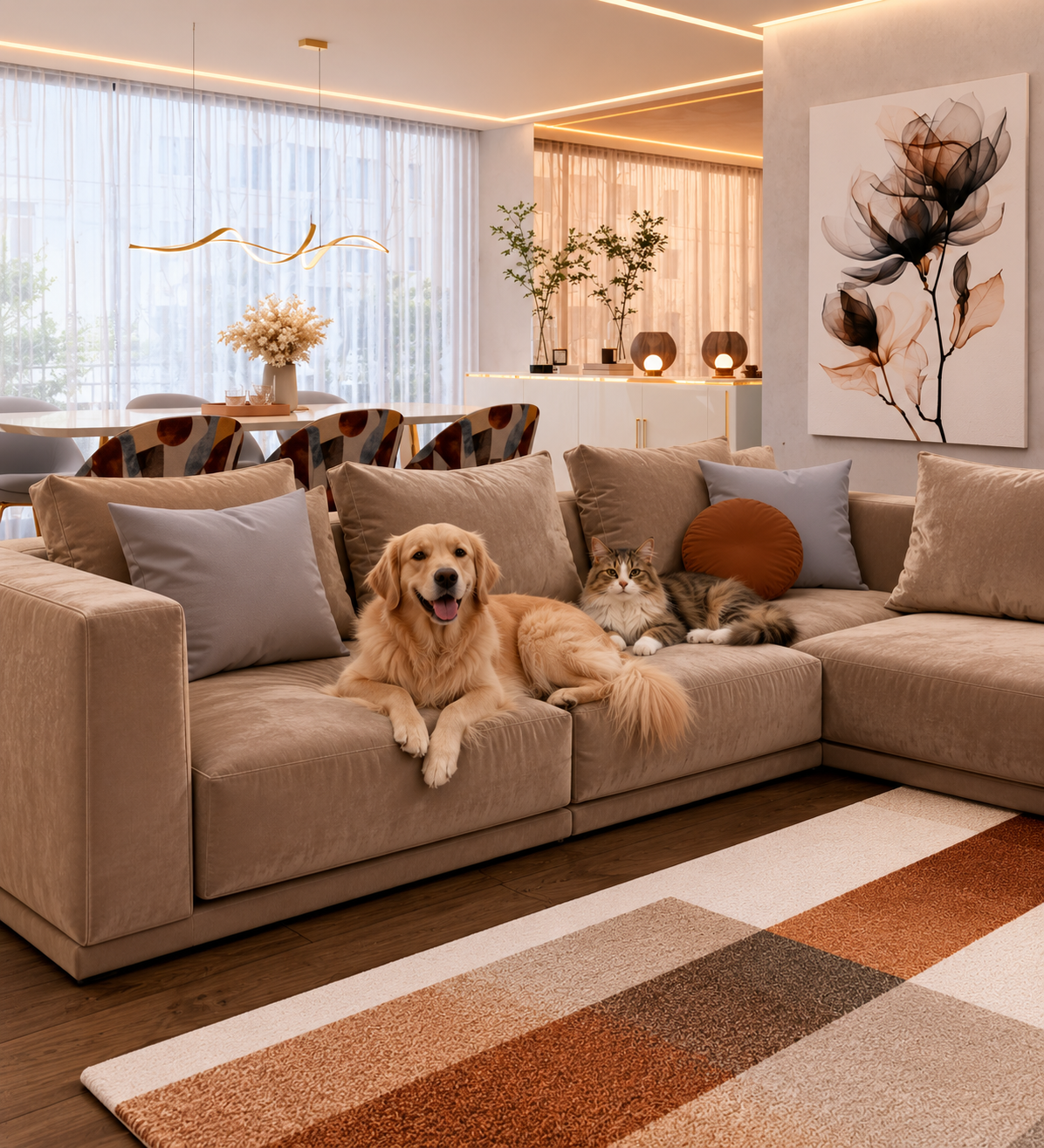 Veludo: o tecido surpreendentemente pet-friendly